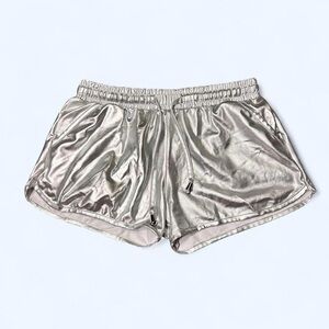 Grunge Silver Metallic Micro Shorts by Poshdivah!